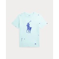 Big Pony Paint-Splatter-Print Cotton Tee