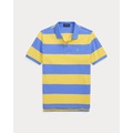 Striped Cotton Mesh Polo Shirt