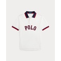 Baseball-Logo Cotton Mesh Polo Shirt