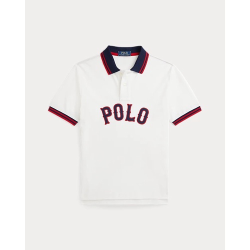 폴로 랄프로렌 Baseball-Logo Cotton Mesh Polo Shirt