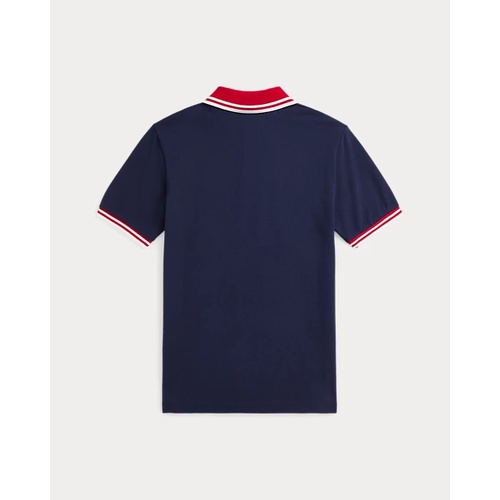 폴로 랄프로렌 Baseball-Logo Cotton Mesh Polo Shirt