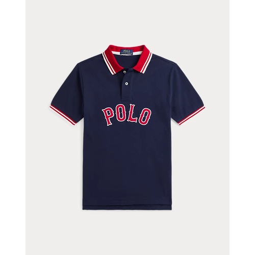 폴로 랄프로렌 Baseball-Logo Cotton Mesh Polo Shirt