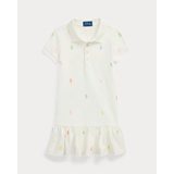 Polo Pony Stretch Mesh Polo Dress
