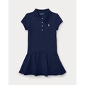 Stretch Mesh Polo Dress