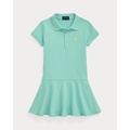Stretch Mesh Polo Dress