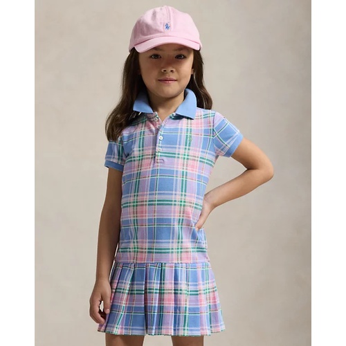 폴로 랄프로렌 Plaid Cotton Mesh Polo Dress
