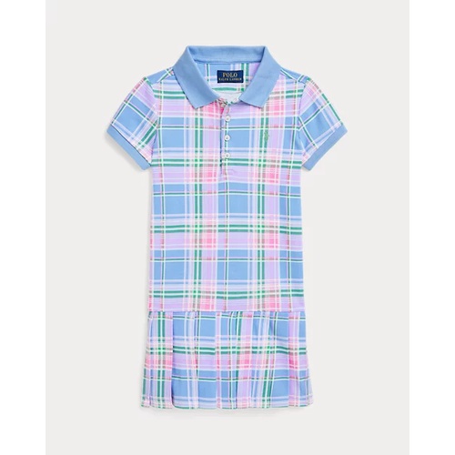 폴로 랄프로렌 Plaid Cotton Mesh Polo Dress