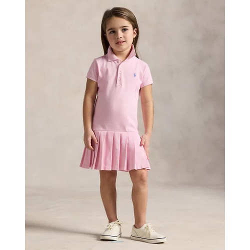 폴로 랄프로렌 Pleated Stretch Mesh Polo Dress