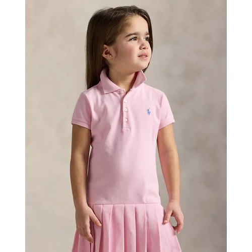폴로 랄프로렌 Pleated Stretch Mesh Polo Dress