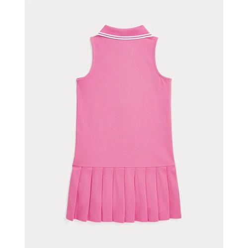 폴로 랄프로렌 Pleated Stretch Mesh Polo Dress