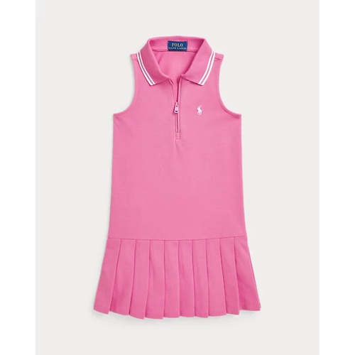 폴로 랄프로렌 Pleated Stretch Mesh Polo Dress