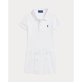 Nautical Stretch Mesh Polo Dress