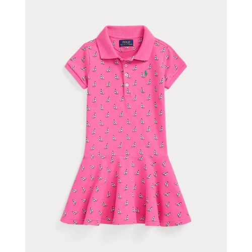 폴로 랄프로렌 Sailboat-Print Stretch Mesh Polo Dress