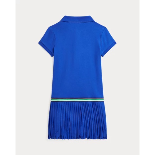 폴로 랄프로렌 Pleated Stretch Mesh Polo Dress