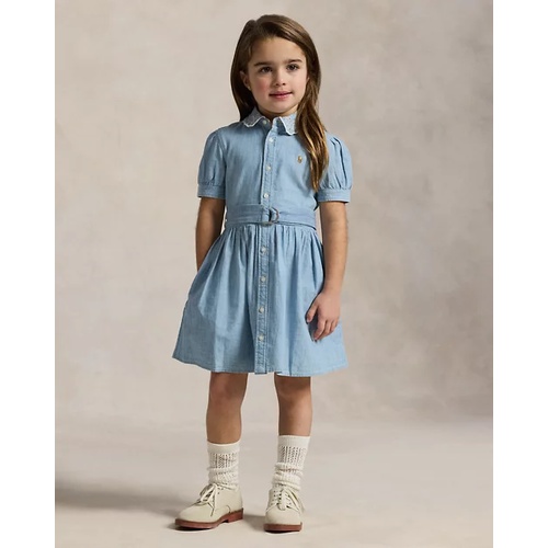 폴로 랄프로렌 Belted Indigo Chambray Shirtdress