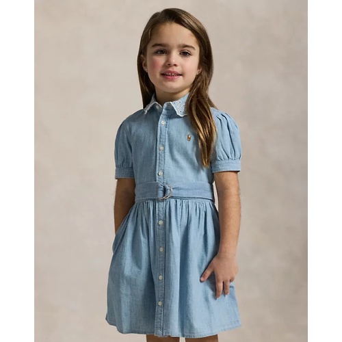 폴로 랄프로렌 Belted Indigo Chambray Shirtdress