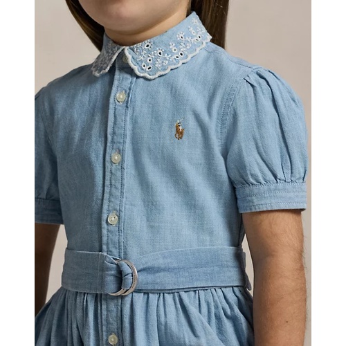 폴로 랄프로렌 Belted Indigo Chambray Shirtdress