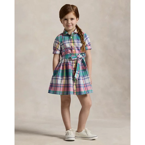 폴로 랄프로렌 Plaid Cotton Madras Shirtdress