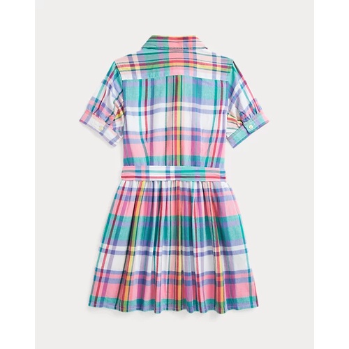 폴로 랄프로렌 Plaid Cotton Madras Shirtdress