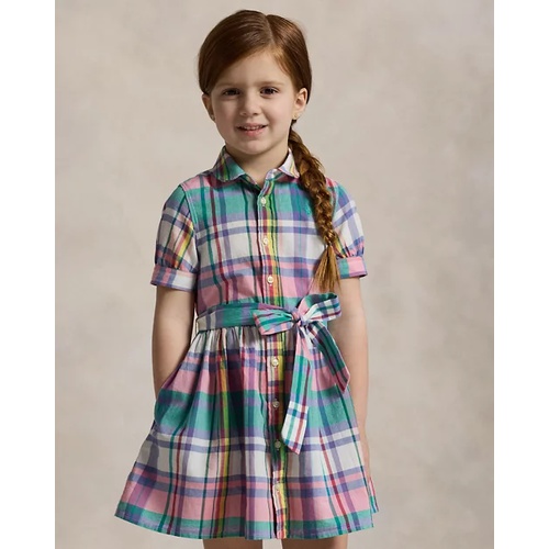 폴로 랄프로렌 Plaid Cotton Madras Shirtdress