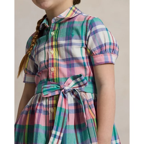 폴로 랄프로렌 Plaid Cotton Madras Shirtdress