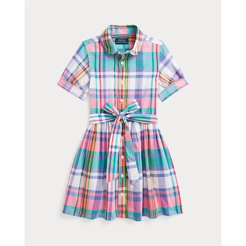 폴로 랄프로렌 Plaid Cotton Madras Shirtdress