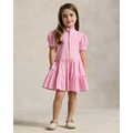 Striped Tiered Linen-Cotton Dress