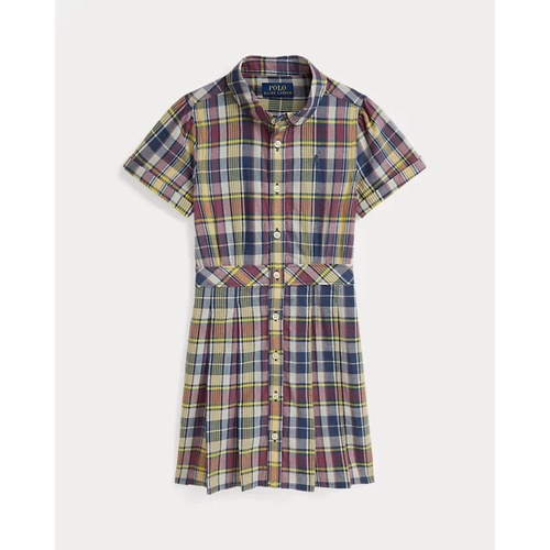 폴로 랄프로렌 Plaid Cotton Shirtdress