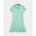 Stretch Mesh Polo Dress