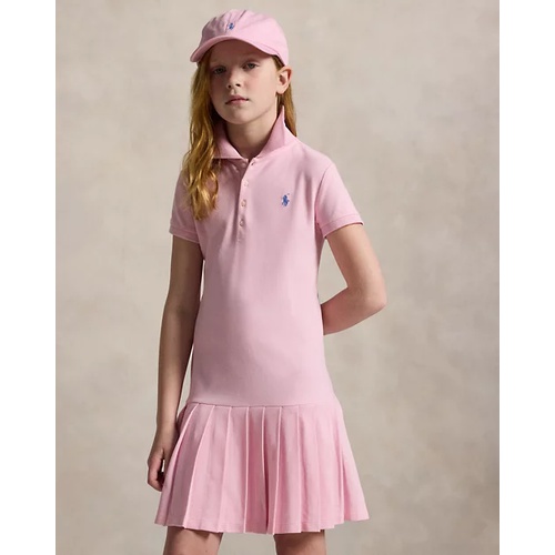 폴로 랄프로렌 Pleated Stretch Mesh Polo Dress