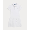 Nautical Stretch Mesh Polo Dress