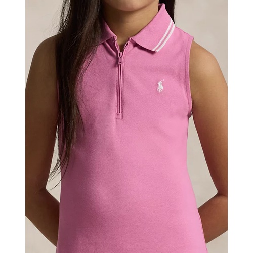 폴로 랄프로렌 Pleated Stretch Mesh Polo Dress