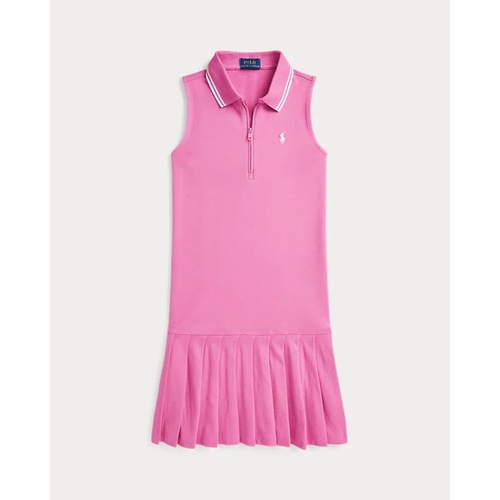 폴로 랄프로렌 Pleated Stretch Mesh Polo Dress
