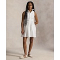 Belted Cotton Oxford Shirtdress