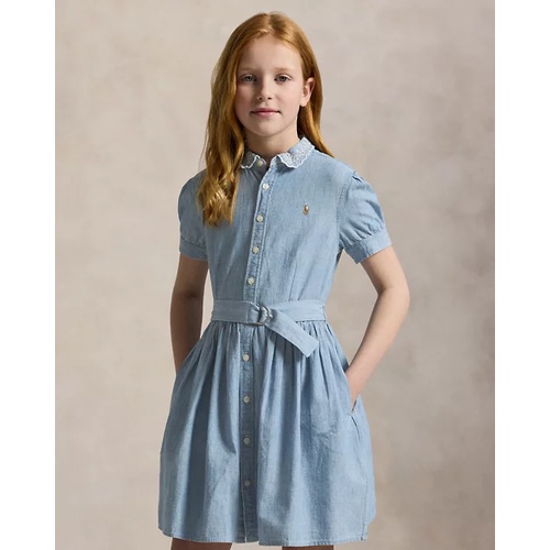 폴로 랄프로렌 Belted Indigo Chambray Shirtdress