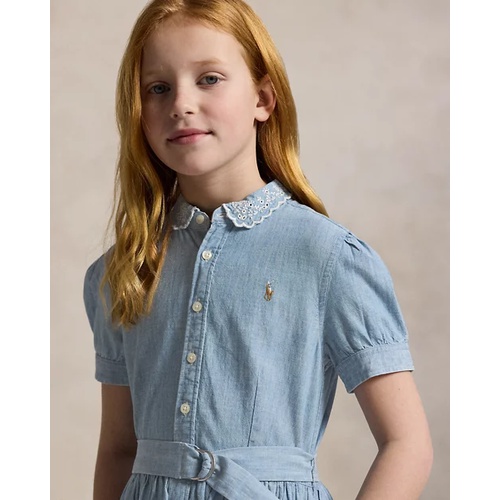 폴로 랄프로렌 Belted Indigo Chambray Shirtdress