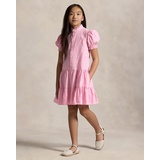 Striped Tiered Linen-Cotton Dress