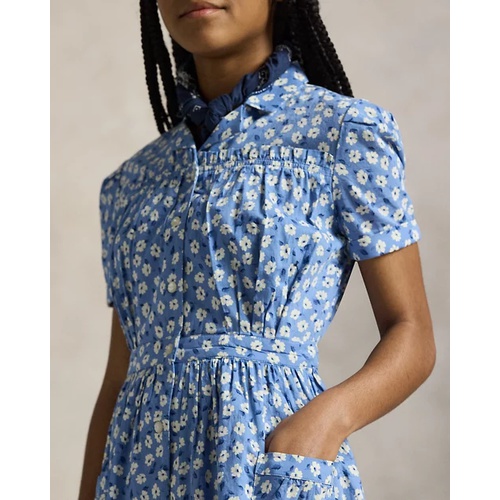 폴로 랄프로렌 Floral Cotton Short-Sleeve Shirtdress