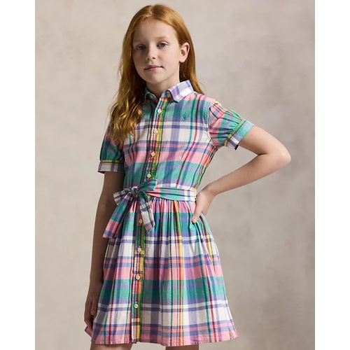 폴로 랄프로렌 Plaid Cotton Madras Shirtdress