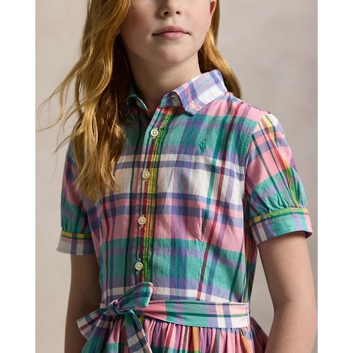 폴로 랄프로렌 Plaid Cotton Madras Shirtdress