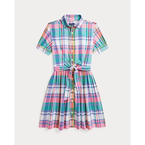 폴로 랄프로렌 Plaid Cotton Madras Shirtdress