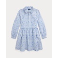 Floral Cotton Oxford Shirtdress