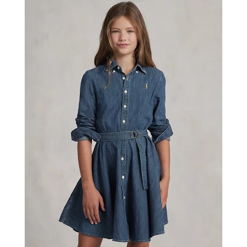 폴로 랄프로렌 Belted Cotton Denim Shirtdress