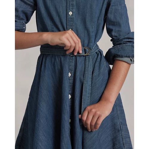 폴로 랄프로렌 Belted Cotton Denim Shirtdress