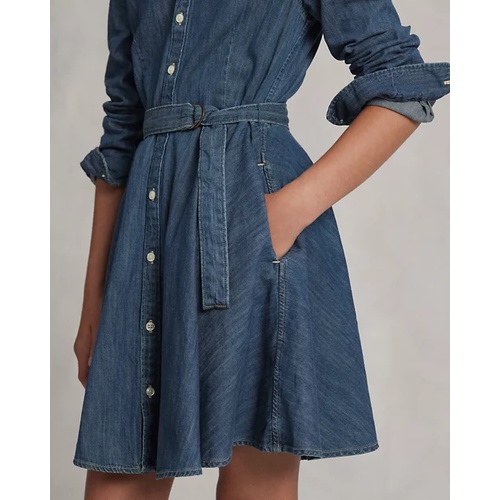 폴로 랄프로렌 Belted Cotton Denim Shirtdress