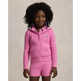 Mini-Cable Cotton Full-Zip Hoodie