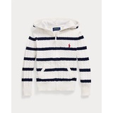 Striped Cotton Hooded Full-Zip Sweater