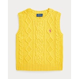 Aran-Knit Cotton Sweater Vest