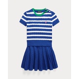 Striped Cotton Sweater & Skirt Set