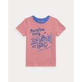 Embroidered Portofino Cotton Jersey Tee